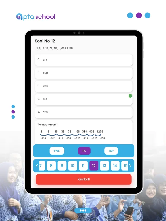Ảnh chụp màn hình của Bimbel BUMN - Apta School iPad 