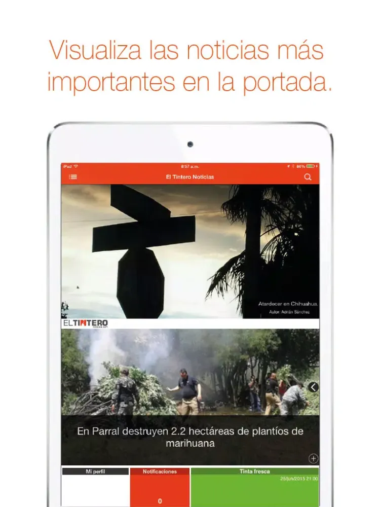 El tintero noticias iPad  Ekran Görüntüleri