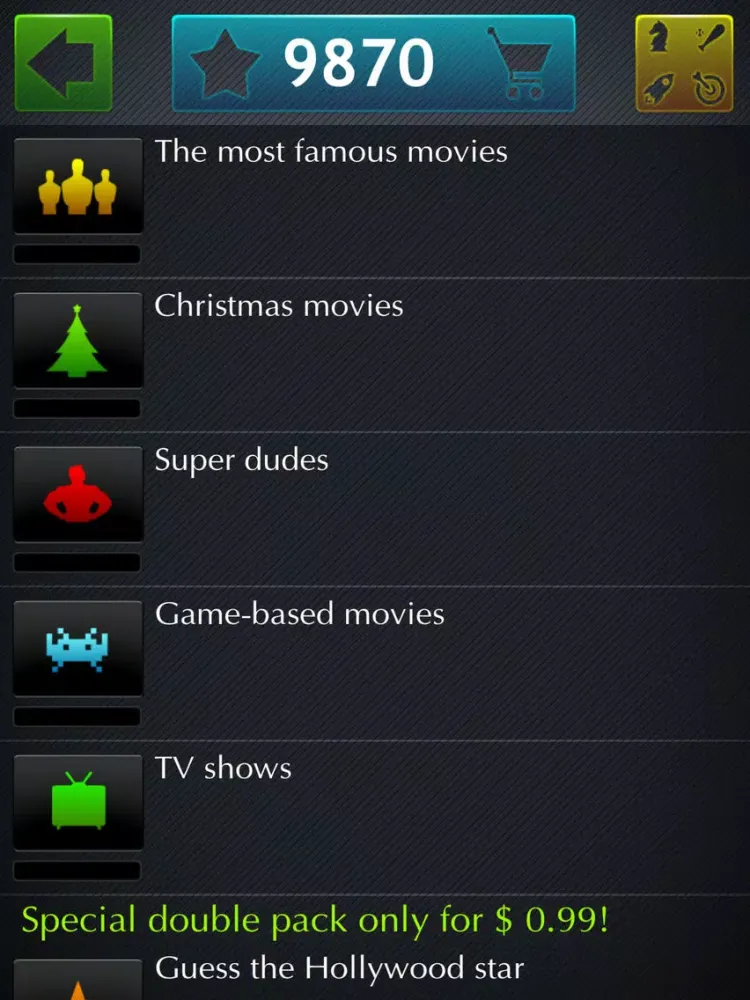 Tangkapan skrin Cinemarama - guess the movie iPad 