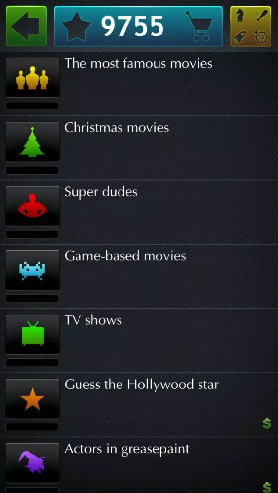 Tangkapan skrin Cinemarama - guess the movie