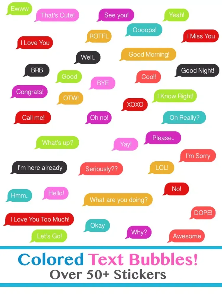 Colorful Text Bubbles iPad  स्क्रीनशॉट
