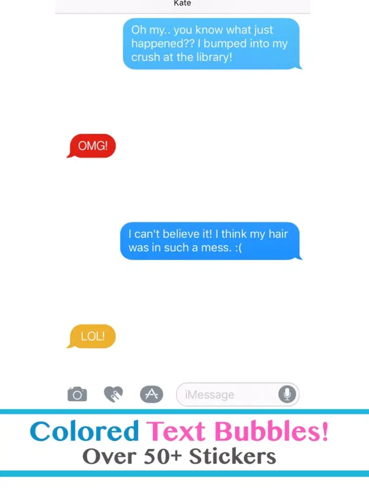 Colorful Text Bubbles iPad  स्क्रीनशॉट