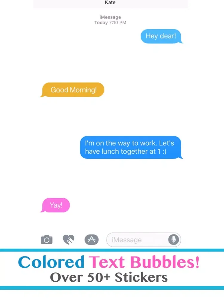 Colorful Text Bubbles iPad  स्क्रीनशॉट