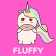 Fluffy the Unicorn Stickers
