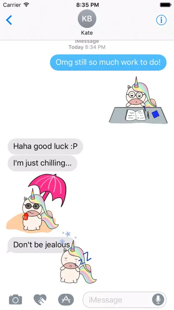Fluffy the Unicorn Stickers Screenshots
