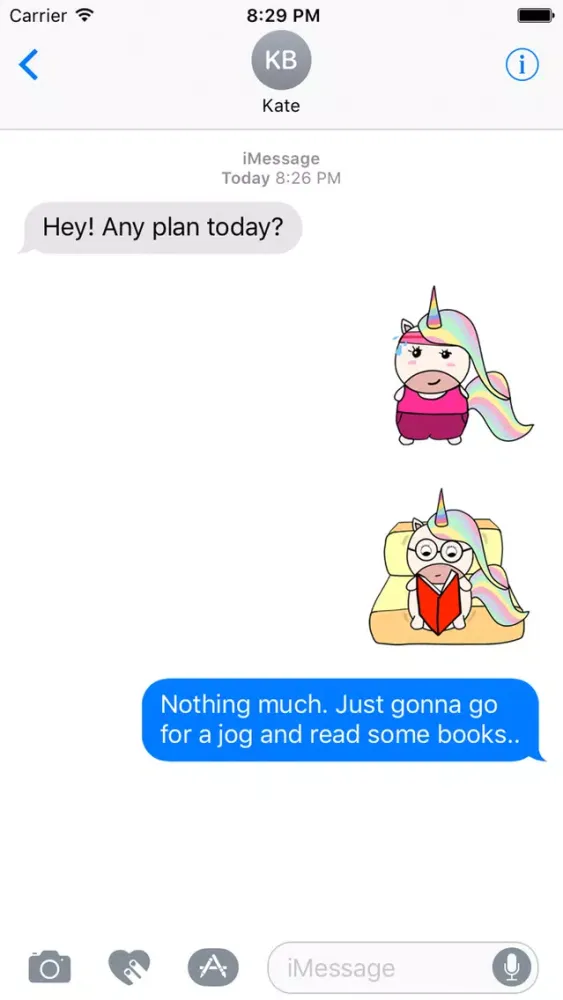 Fluffy the Unicorn Stickers Screenshots