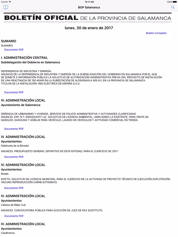 Capturas de pantalla de BOP-Salamanca iPad 