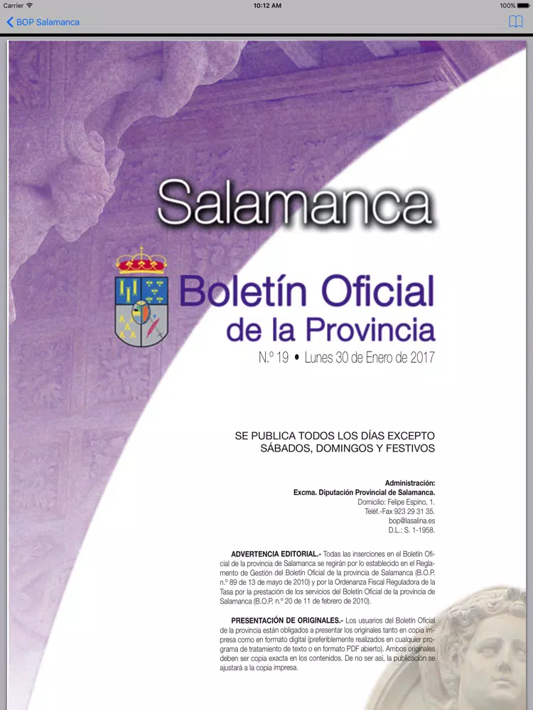 Capturas de pantalla de BOP-Salamanca iPad 