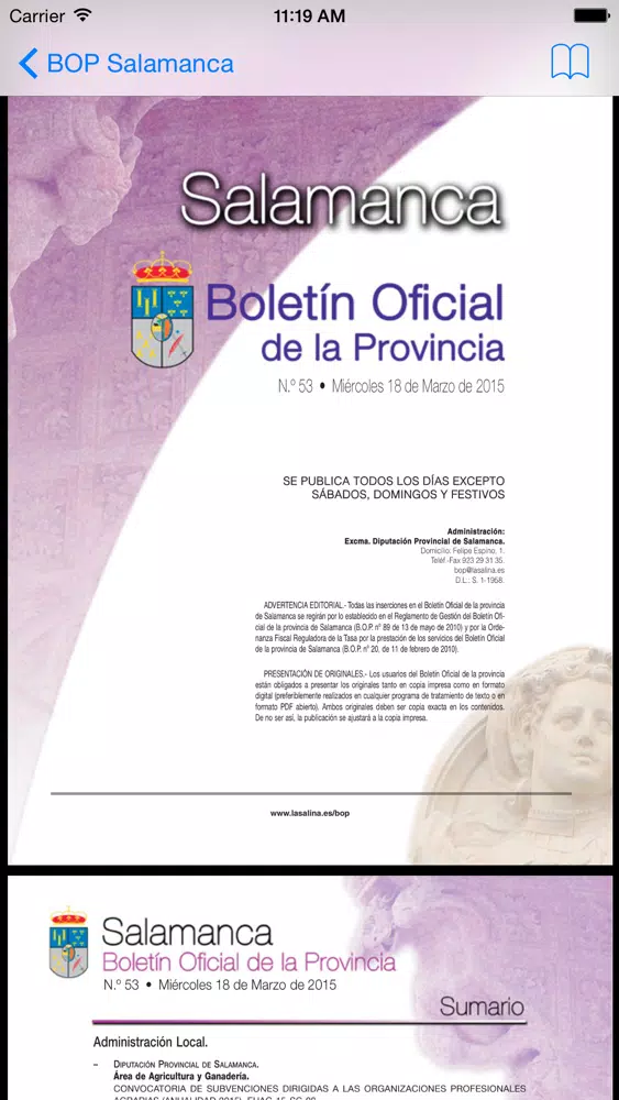 Capturas de pantalla de BOP-Salamanca