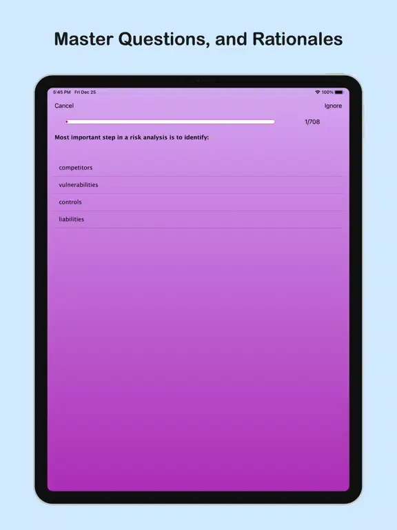 Screenshot di CISA Self-Paced iPad 