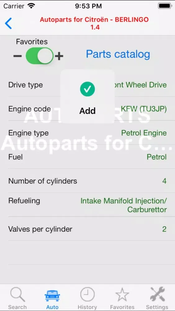 Capturas de tela do Autoparts for Citroën