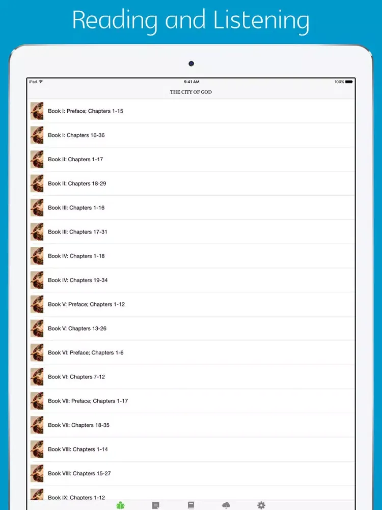 The City of God - sync transcript, audio iPad 应用截图