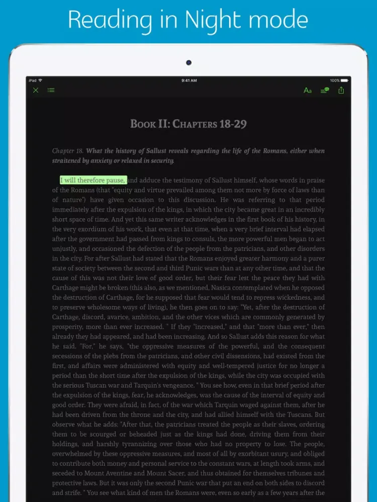 The City of God - sync transcript, audio iPad 应用截图