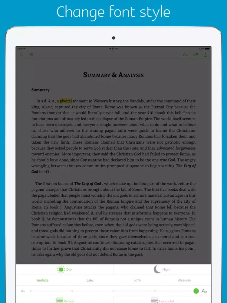 The City of God - sync transcript, audio iPad 应用截图