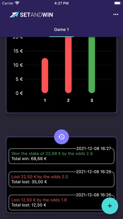 SetAndWin. Bets calculator Screenshots