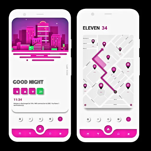 Tangkapan skrin City Illustration KLWP theme