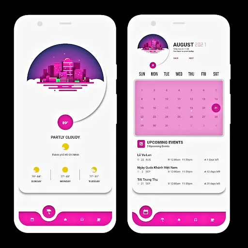 Tangkapan skrin City Illustration KLWP theme