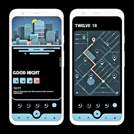 Tangkapan skrin City Illustration KLWP theme