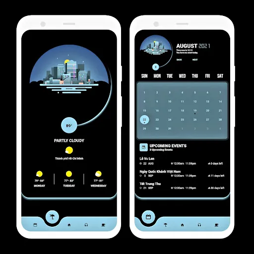 Tangkapan skrin City Illustration KLWP theme