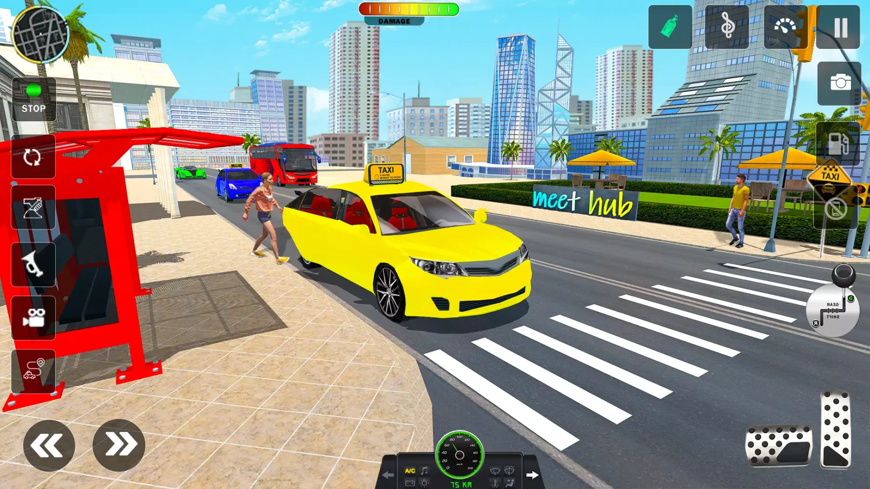 Taxi Cab Car driving school 3d Screenshots