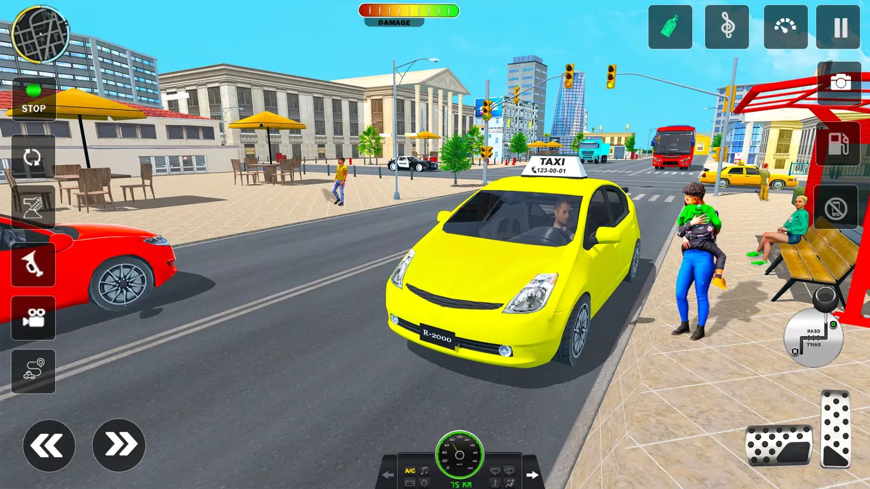 Taxi Cab Car driving school 3d Screenshots