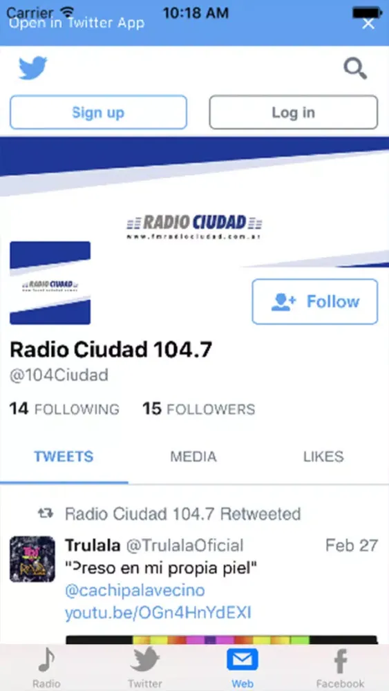 Capturas de pantalla de Radio Ciudad 104.7