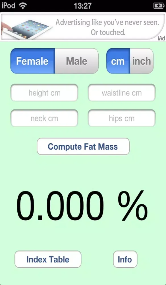 Zrzuty ekranu Fat Mass