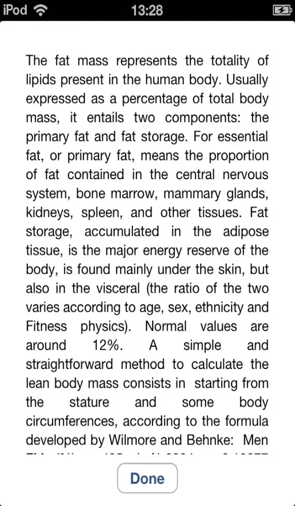 Zrzuty ekranu Fat Mass