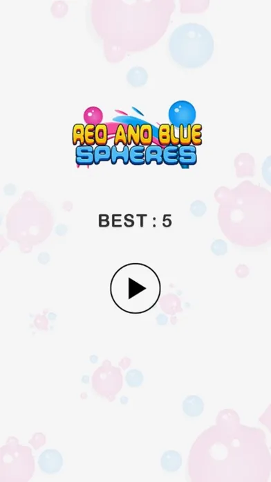 ภาพหน้าจอของ Red and blue spheres
