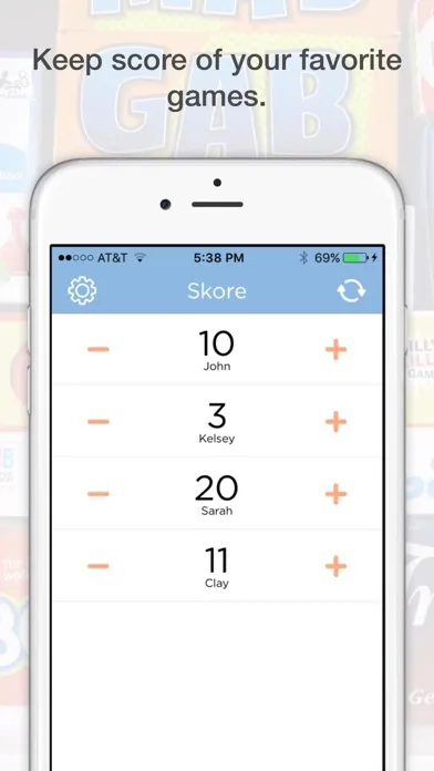 Skore - Scorekeeper for games سکرین شاٹس