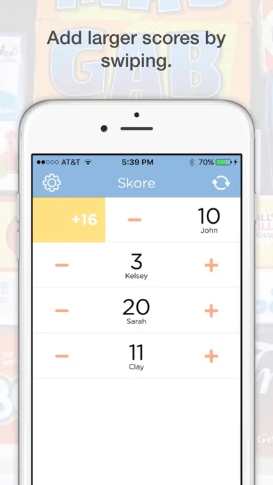Skore - Scorekeeper for games سکرین شاٹس