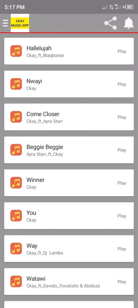Ckay Songs Screenshots