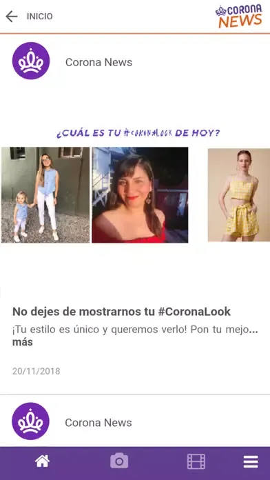 Tangkapan skrin Corona News