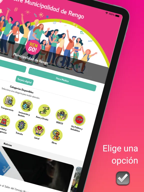 Tangkapan layar Municipalidad de Rengo iPad 
