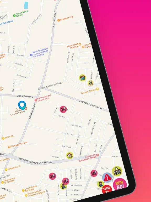 Tangkapan layar Municipalidad de Rengo iPad 