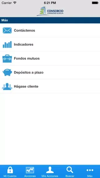 Zrzuty ekranu Consorcio Corredores de Bolsa