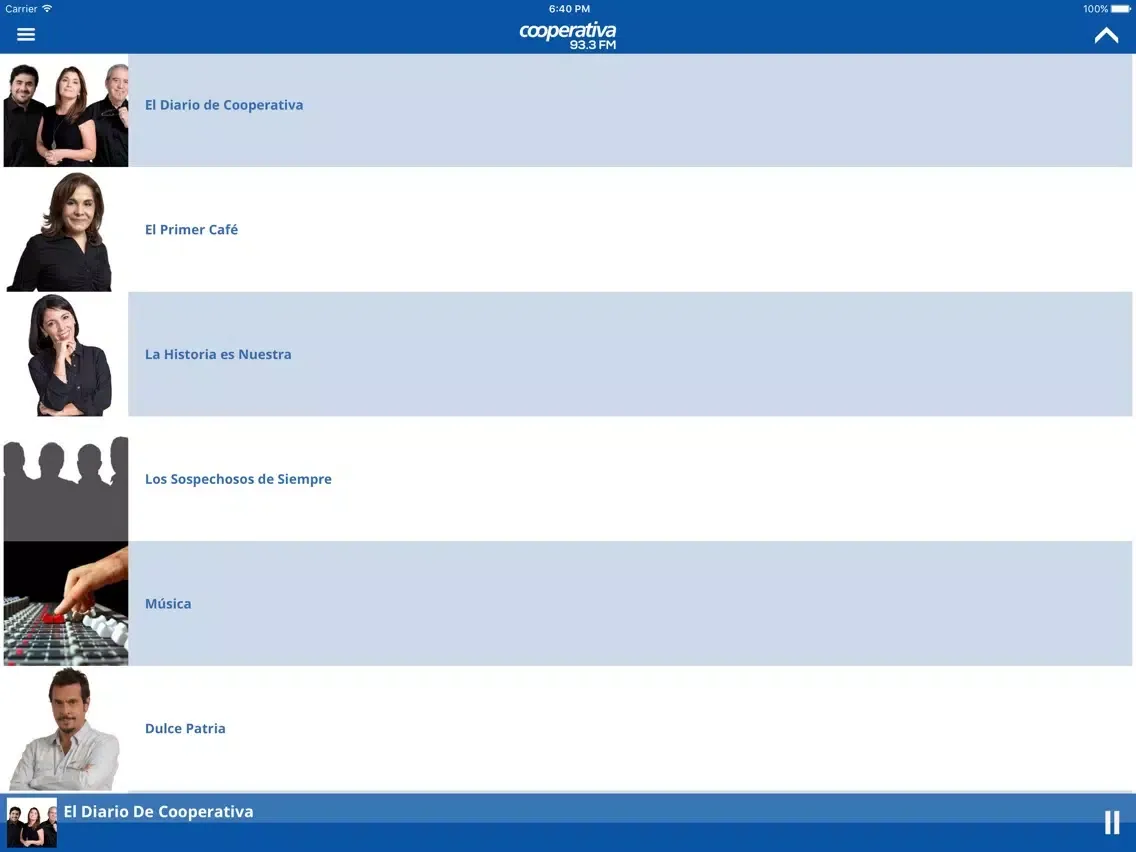 Radio Cooperativa a la Carta iPad  Screenshots