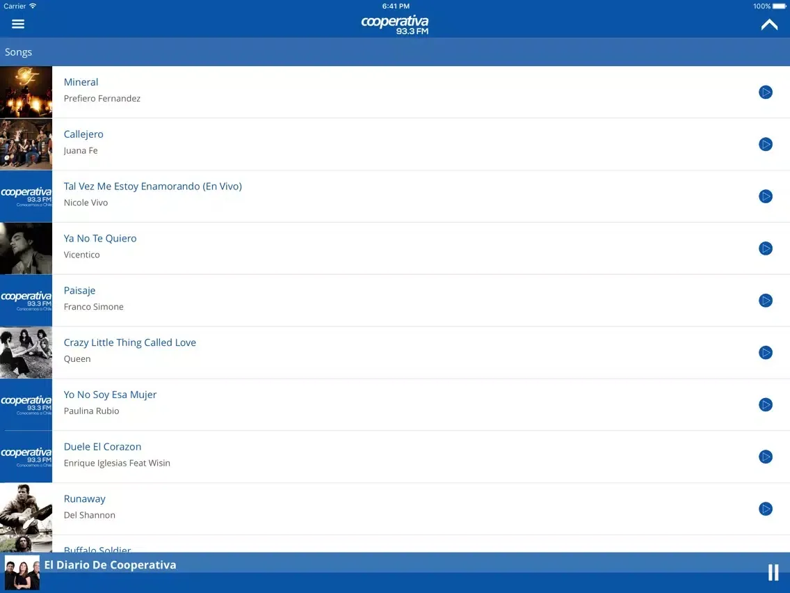 Radio Cooperativa a la Carta iPad  Screenshots