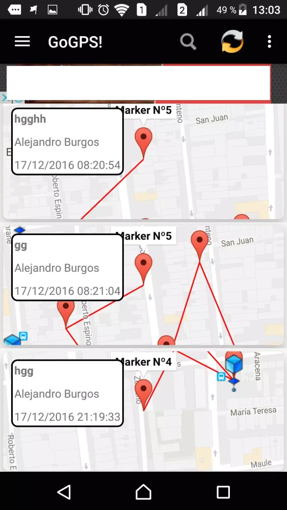 Capturas de pantalla de GoGPS!