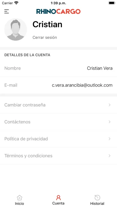 RhinoCargo Conductor 스크린샷