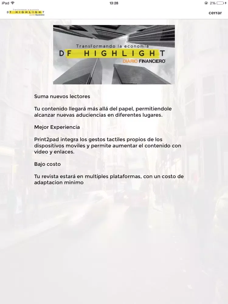 ภาพหน้าจอของ DF Highlight iPad