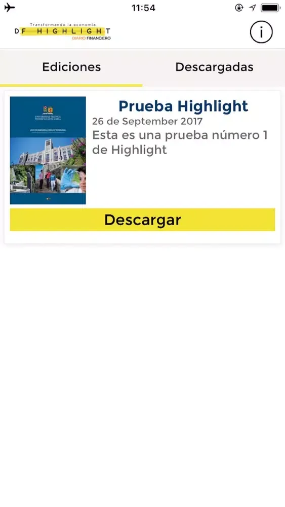 ภาพหน้าจอของ DF Highlight