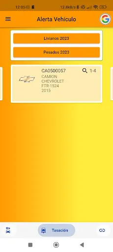 Screenshot di Alerta Vehículo