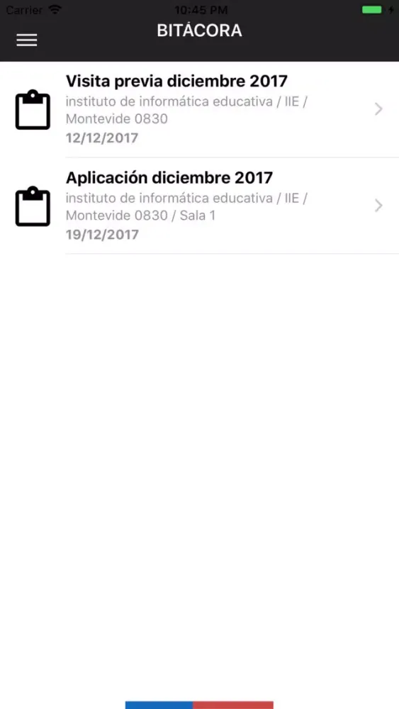 Bitácora END FID Screenshots