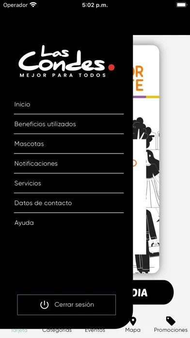 Tangkapan skrin Tarjeta Las Condes