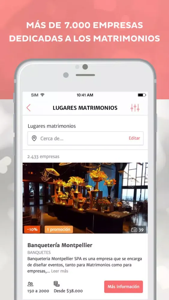 Screenshot di Matrimonios.cl