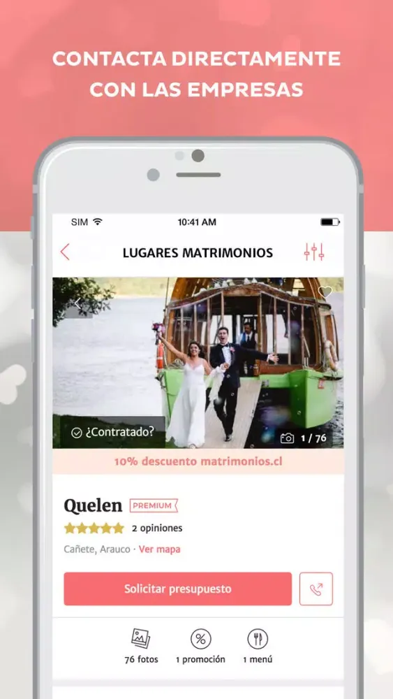 Screenshot di Matrimonios.cl