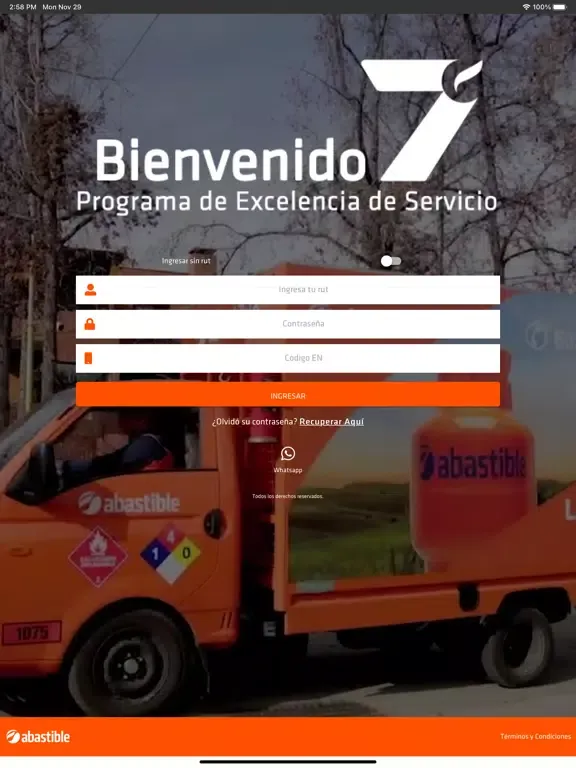 Capturas de tela do Abastible Experto OLT iPad 