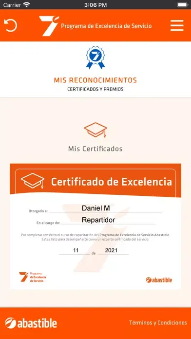 Capturas de tela do Abastible Experto OLT