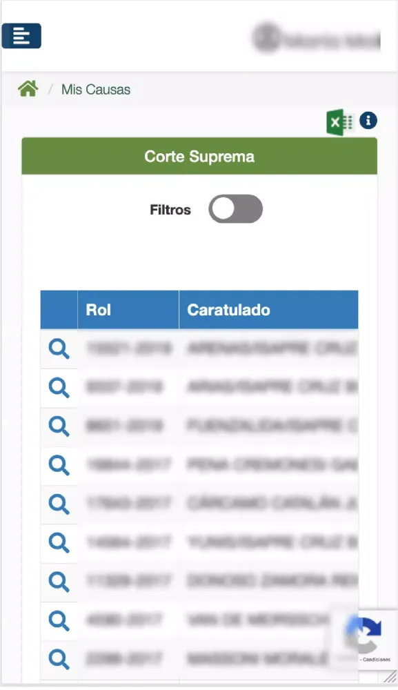 Oficina Judicial Virtual Screenshots